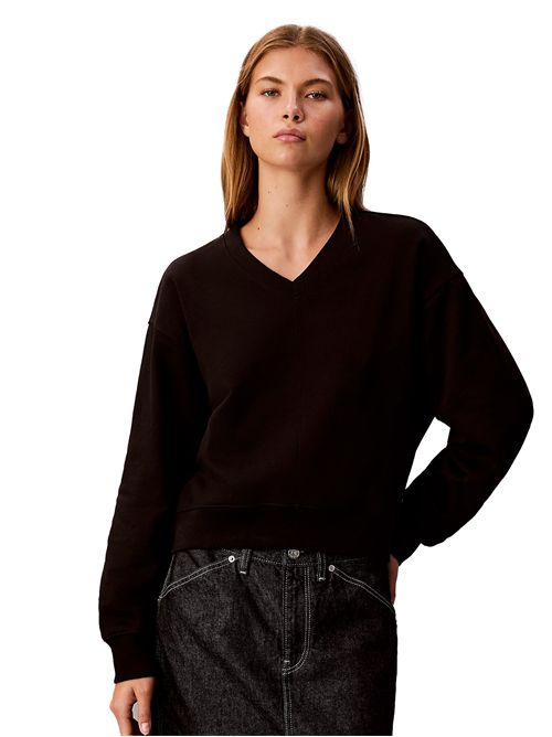 CALVIN KLEIN Felpa in spugna taglio relaxed CALVIN KLEIN | LV047E237GUB1